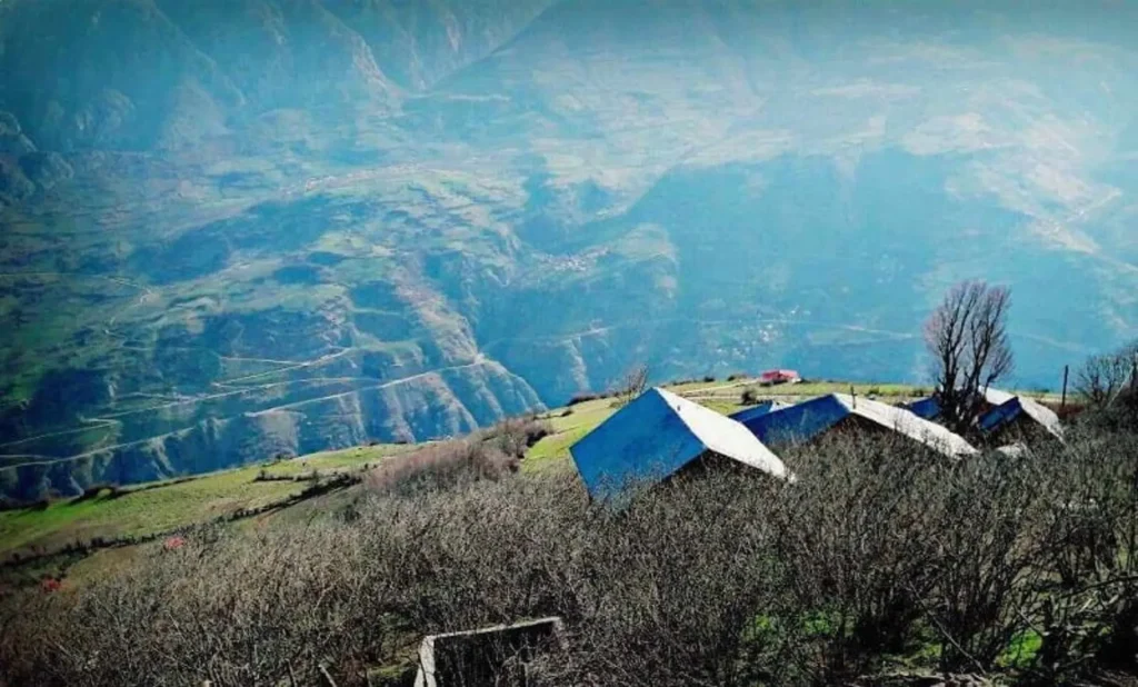 نمایی از روستای کیت در اشکورات رامسر